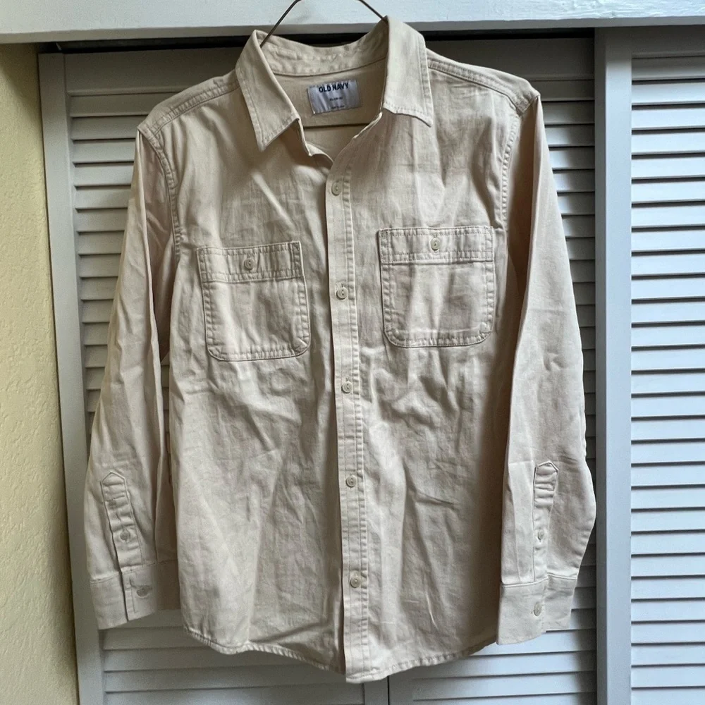 Old Navy Boys sz 14-16 Long Sleeved Button Up NWT